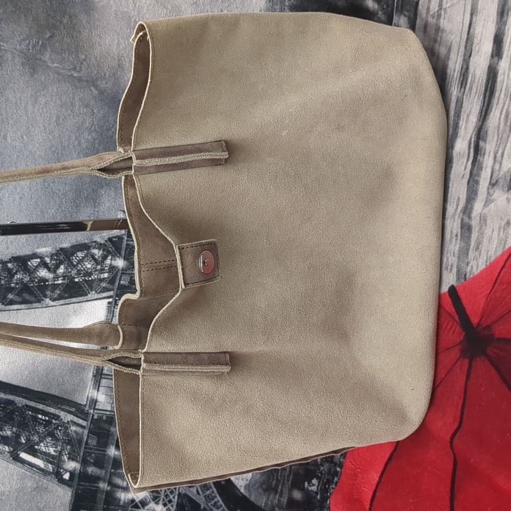 Hammitt Oliver Suede Grommet Stud Pewter/Metallic Tote Bag - Picture 13 of 15